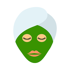 Image showing Woman Head With Moisturizing Mask Icon