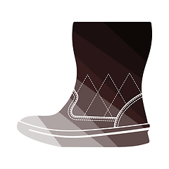 Image showing Woman Fluffy Ugg Boot Icon