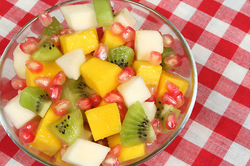 Image showing Colorful fruit salad