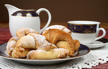 Image showing Tea and cookies