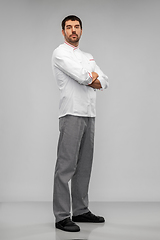 Image showing male chef in jacket with crossed arms