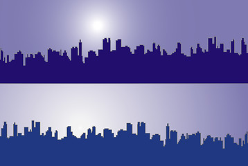 Image showing Winter city skyline