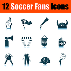 Image showing Soccer Fans Icon Set