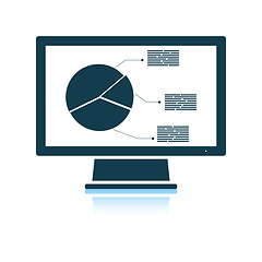 Image showing Monitor with analytics diagram icon