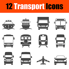 Image showing Transportation Icon Set in Front View