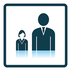 Image showing Man Boss With Subordinate Lady Icon