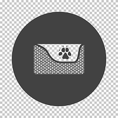 Image showing Dogs sleep basket icon