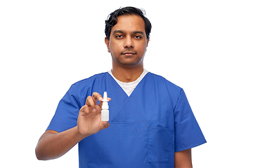 Image showing indian male doctor or nurse with medicine