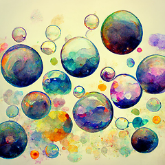 Image showing Abstract colorful watercolor background surface.