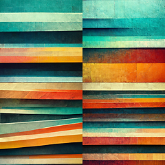 Image showing Artistic abstract artwork, textures lines stripe pattern design.