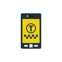 Image showing Taxi service mobile application icon