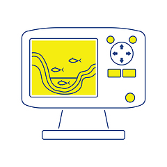 Image showing Icon of echo sounder  