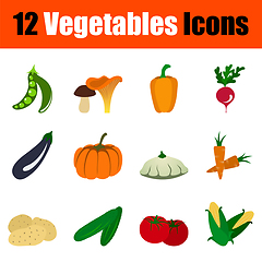 Image showing Set of Vegetables Icons