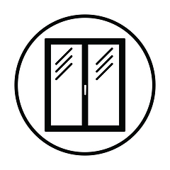 Image showing Icon of closed window frame