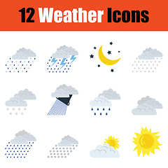 Image showing Set of weather icons