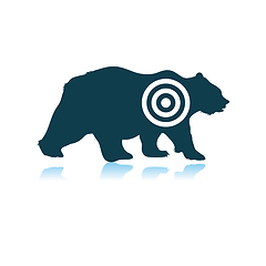 Image showing Bear Silhouette With Target Icon