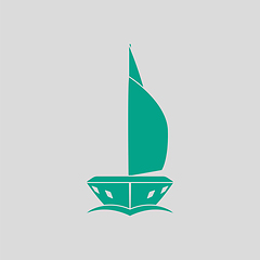 Image showing Sail Yacht Icon Front View