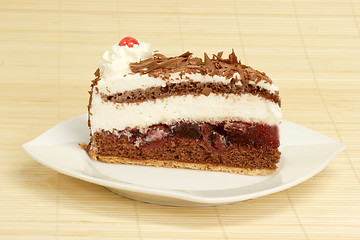 Image showing Black Forest gateau cake