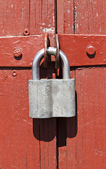 Image showing steel metal padlock