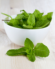 Image showing fresh aromatic mint leaves