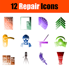 Image showing Set of 12 Repair Icons