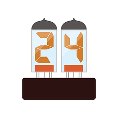 Image showing Electric numeral lamp icon