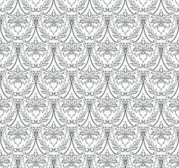 Image showing Damask Seamless Outline Pattern