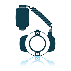 Image showing Icon Of Portable Circle Macro Flash