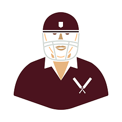 Image showing Cricket player icon