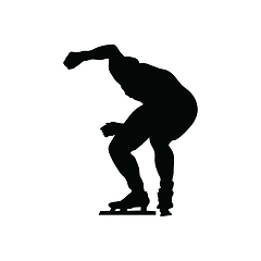 Image showing Skating man silhouette