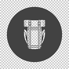 Image showing Camping backpack icon