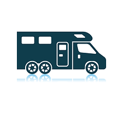 Image showing Camping Family Caravan Icon