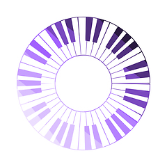 Image showing Piano Circle Keyboard Icon