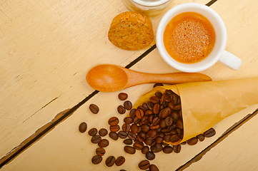 Image showing espresso coffee and beans