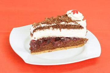 Image showing Black Forest gateau cake