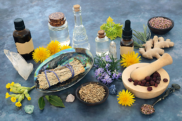 Image showing Shamanic Cleansing Ritual and Natural Plant Medicine 