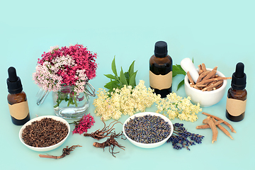 Image showing Herbal Flower Remedy for Stress Reducing Naturopathic Healing