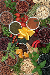 Image showing Healthy Vegan Food High in Flavonoids and Polyphenols