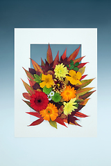 Image showing Abstract Autumn and Thanksgiving Background Border