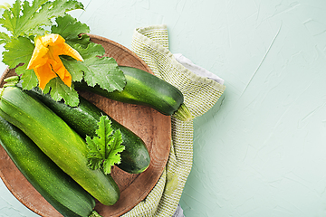 Image showing Zucchini vegetable crops