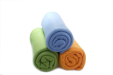 Image showing Colourful blankets