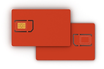 Image showing Front and back of your mobile SIM card