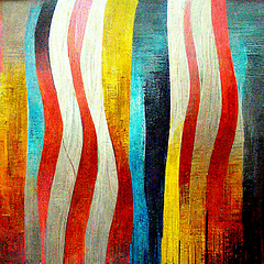 Image showing Artistic abstract artwork, textures lines stripe pattern design.