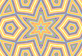 Image showing Bright abstract colorful concentric pattern