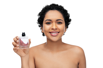 Image showing young african american woman with perfume