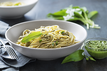 Image showing Pasta pesto