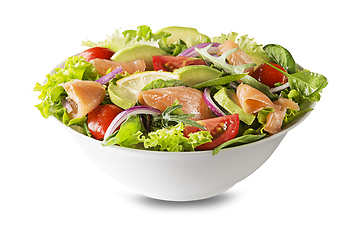 Image showing Salad smoked salmon