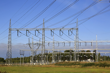 Image showing Electricity Transmission Substation and Overhead Transmission Li