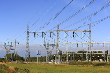 Image showing Transmission Substation and Overhead Transmission Lines 