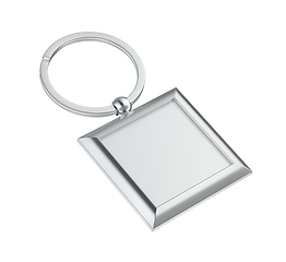 Image showing Blank silver keychain